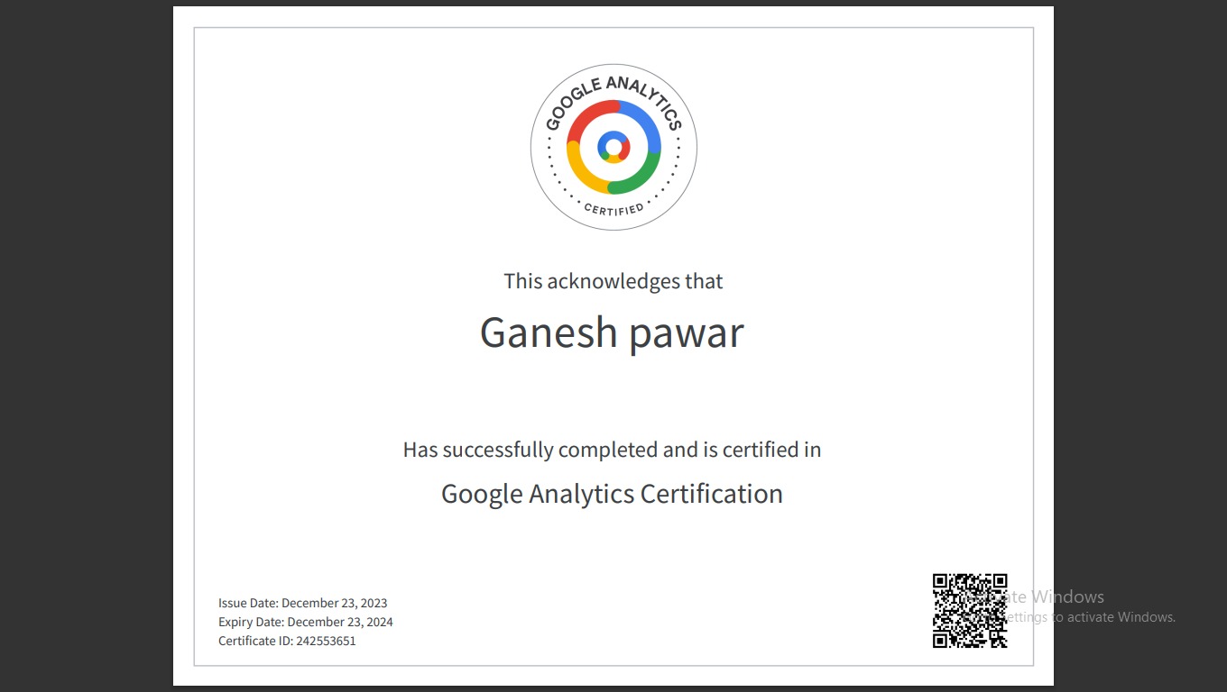 Google Certificate